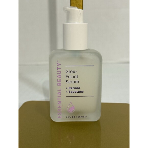 Essential Beauty Glow Facial Serum Retinol + Squalane 2oz/59mL Paraben Free New - Picture 1 of 8